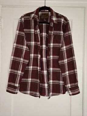 Mountain Ridge Flannel Shirt - Men's X-Large - Red & White